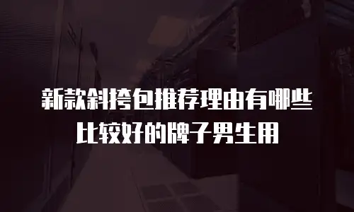 新款斜挎包推荐理由有哪些比较好的牌子男生用