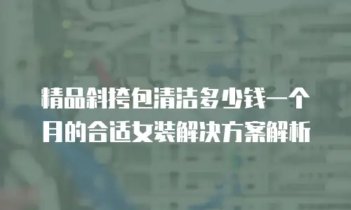精品斜挎包清洁多少钱一个月的合适女装解决方案解析