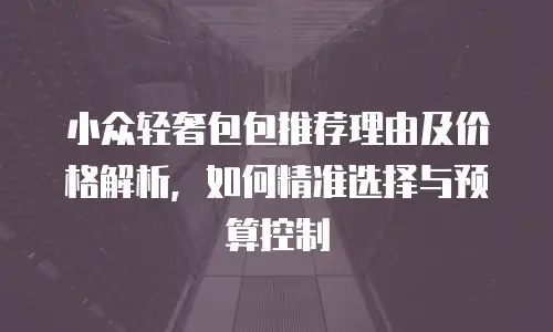 小众轻奢包包推荐理由及价格解析，如何精准选择与预算控制