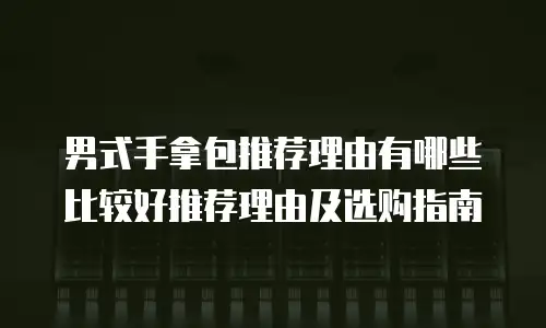 男式手拿包推荐理由有哪些比较好推荐理由及选购指南