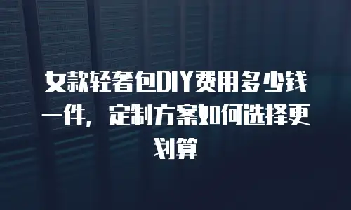 女款轻奢包DIY费用多少钱一件，定制方案如何选择更划算