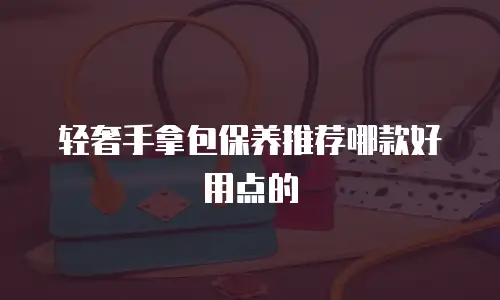 轻奢手拿包保养推荐哪款好用点的