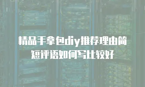 精品手拿包diy推荐理由简短评语如何写比较好