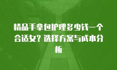 精品手拿包护理多少钱一个合适女？选择方案与成本分析