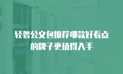 轻奢公文包推荐哪款好看点的牌子更值得入手