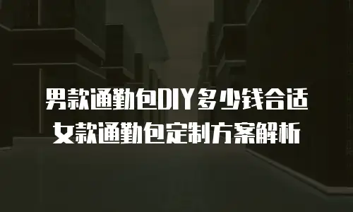 男款通勤包DIY多少钱合适女款通勤包定制方案解析
