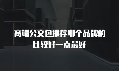 高端公文包推荐哪个品牌的比较好一点最好