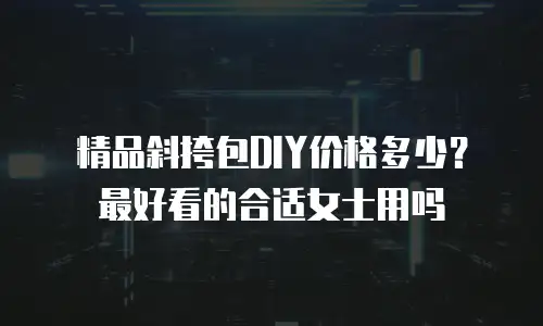精品斜挎包DIY价格多少？最好看的合适女士用吗