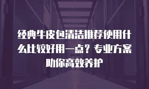 经典牛皮包清洁推荐使用什么比较好用一点？专业方案助你高效养护