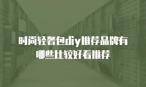 时尚轻奢包diy推荐品牌有哪些比较好看推荐