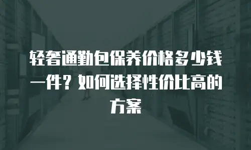 轻奢通勤包保养价格多少钱一件？如何选择性价比高的方案