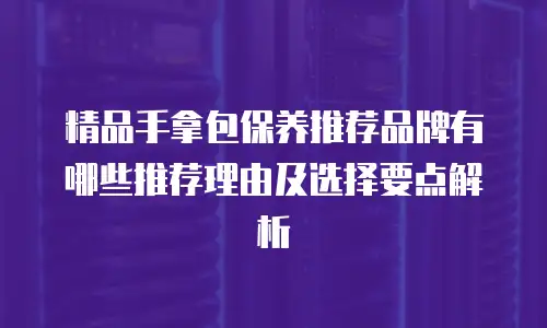 精品手拿包保养推荐品牌有哪些推荐理由及选择要点解析