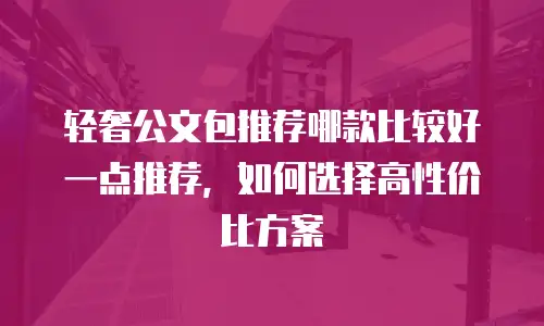 轻奢公文包推荐哪款比较好一点推荐，如何选择高性价比方案