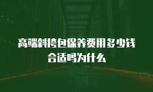 高端斜挎包保养费用多少钱合适吗为什么