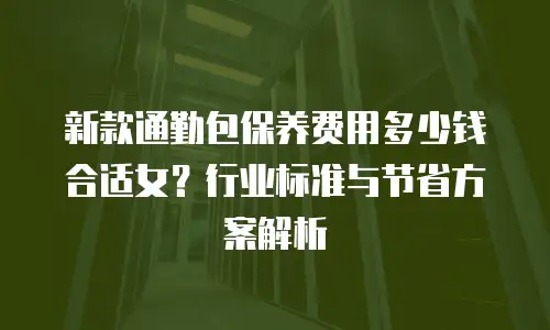 新款通勤包保养费用多少钱合适女？行业标准与节省方案解析