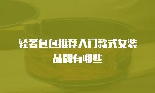轻奢包包推荐入门款式女装品牌有哪些