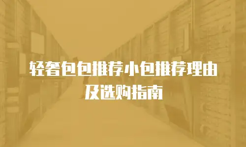 轻奢包包推荐小包推荐理由及选购指南