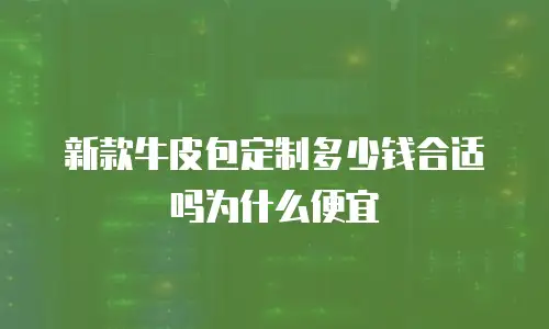 新款牛皮包定制多少钱合适吗为什么便宜