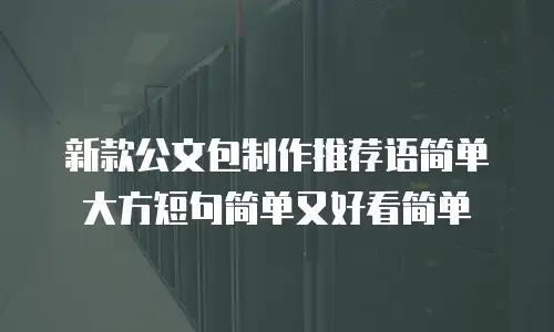 新款公文包制作推荐语简单大方短句简单又好看简单