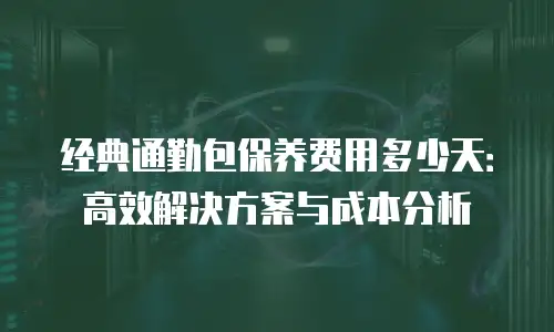 经典通勤包保养费用多少天：高效解决方案与成本分析