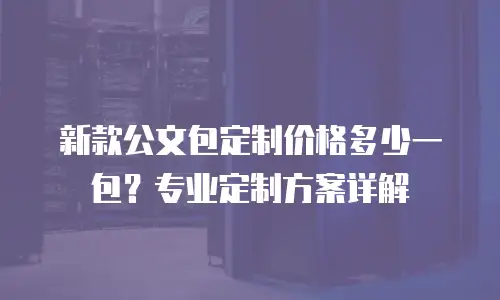 新款公文包定制价格多少一包？专业定制方案详解