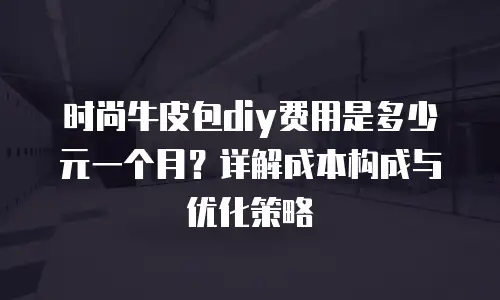 时尚牛皮包diy费用是多少元一个月？详解成本构成与优化策略