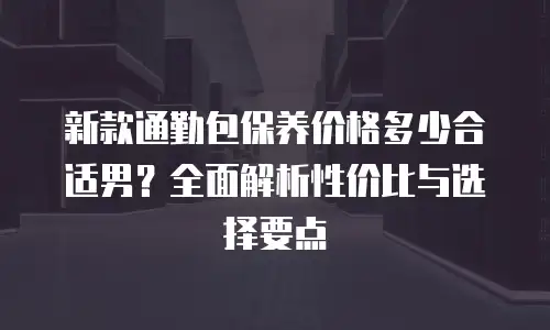 新款通勤包保养价格多少合适男？全面解析性价比与选择要点