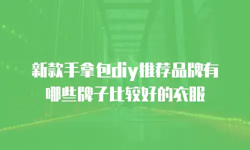 新款手拿包diy推荐品牌有哪些牌子比较好的衣服