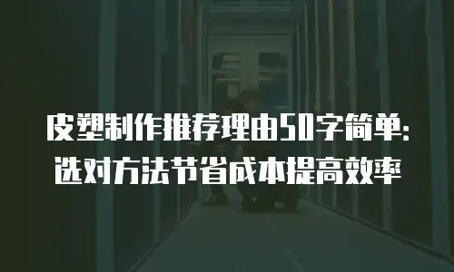 皮塑制作推荐理由50字简单：选对方法节省成本提高效率