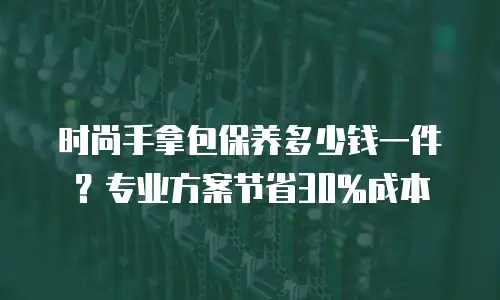 时尚手拿包保养多少钱一件？专业方案节省30%成本