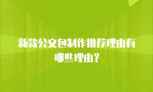 新款公文包制作推荐理由有哪些理由？