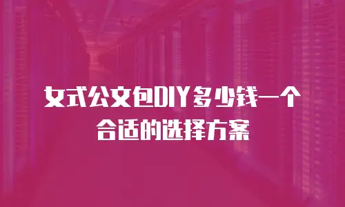 女式公文包DIY多少钱一个合适的选择方案