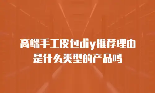 高端手工皮包diy推荐理由是什么类型的产品吗