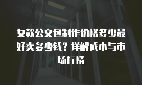 女款公文包制作价格多少最好卖多少钱？详解成本与市场行情