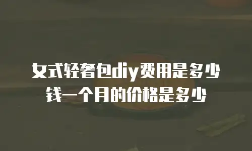 女式轻奢包diy费用是多少钱一个月的价格是多少