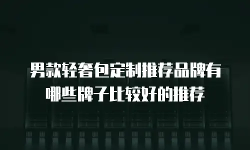 男款轻奢包定制推荐品牌有哪些牌子比较好的推荐