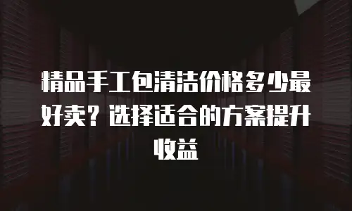 精品手工包清洁价格多少最好卖？选择适合的方案提升收益