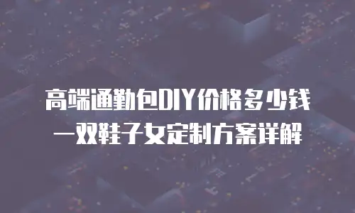 高端通勤包DIY价格多少钱 一双鞋子女定制方案详解