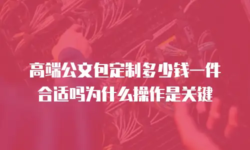 高端公文包定制多少钱一件合适吗为什么操作是关键