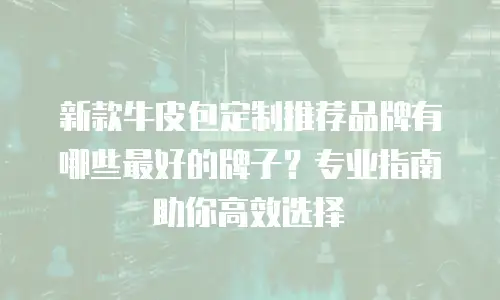 新款牛皮包定制推荐品牌有哪些最好的牌子？专业指南助你高效选择