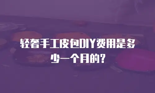 轻奢手工皮包DIY费用是多少一个月的？
