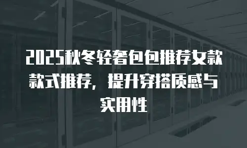 2025秋冬轻奢包包推荐女款款式推荐，提升穿搭质感与实用性
