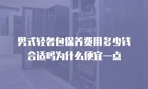 男式轻奢包保养费用多少钱合适吗为什么便宜一点