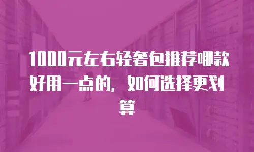 1000元左右轻奢包推荐哪款好用一点的，如何选择更划算