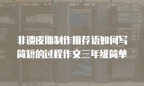 非遗皮雕制作推荐语如何写简短的过程作文三年级简单