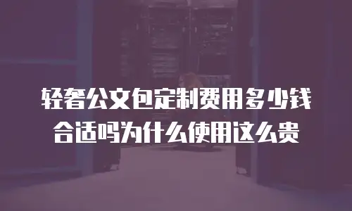 轻奢公文包定制费用多少钱合适吗为什么使用这么贵