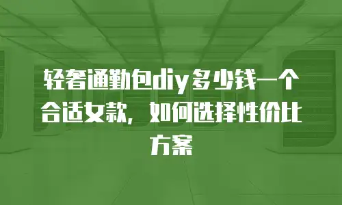 轻奢通勤包diy多少钱一个合适女款，如何选择性价比方案
