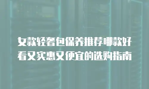 女款轻奢包保养推荐哪款好看又实惠又便宜的选购指南