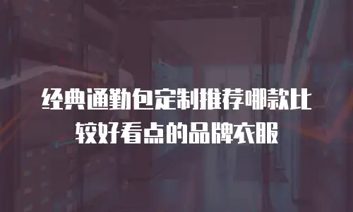 经典通勤包定制推荐哪款比较好看点的品牌衣服