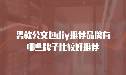 男款公文包diy推荐品牌有哪些牌子比较好推荐